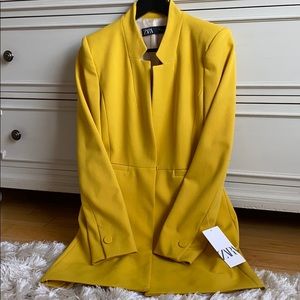 Yellow trench coat
